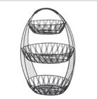 Chrome Plating 47.5cm Height 3 Tier Wire Vegetable Rack