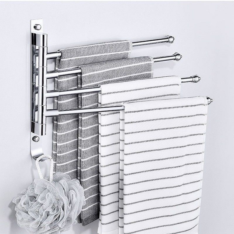 10KG Loading Stainless Steel Wall Mounted Towel Rack Five Storey